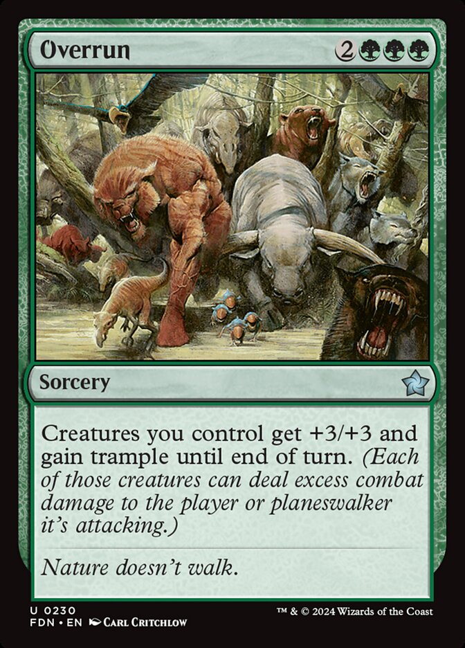 Overrun card front