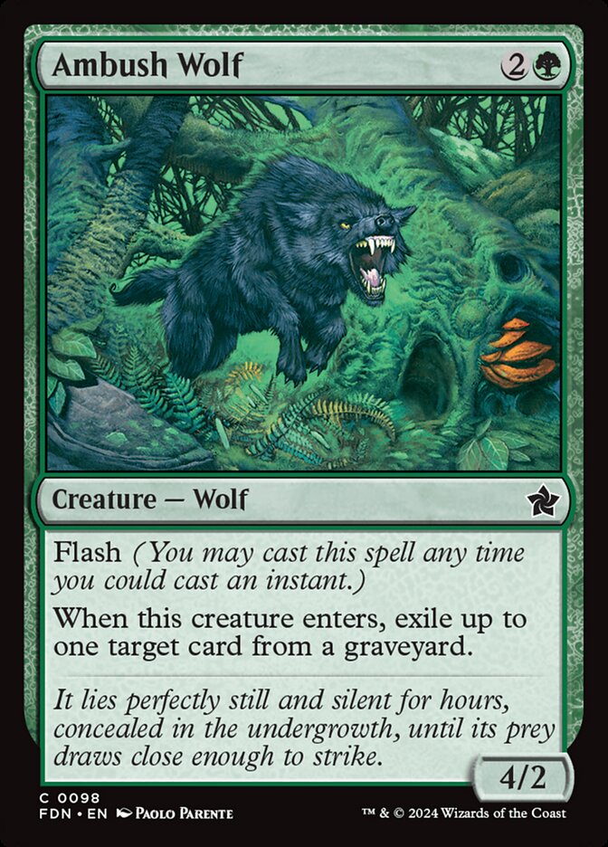 Ambush Wolf card front