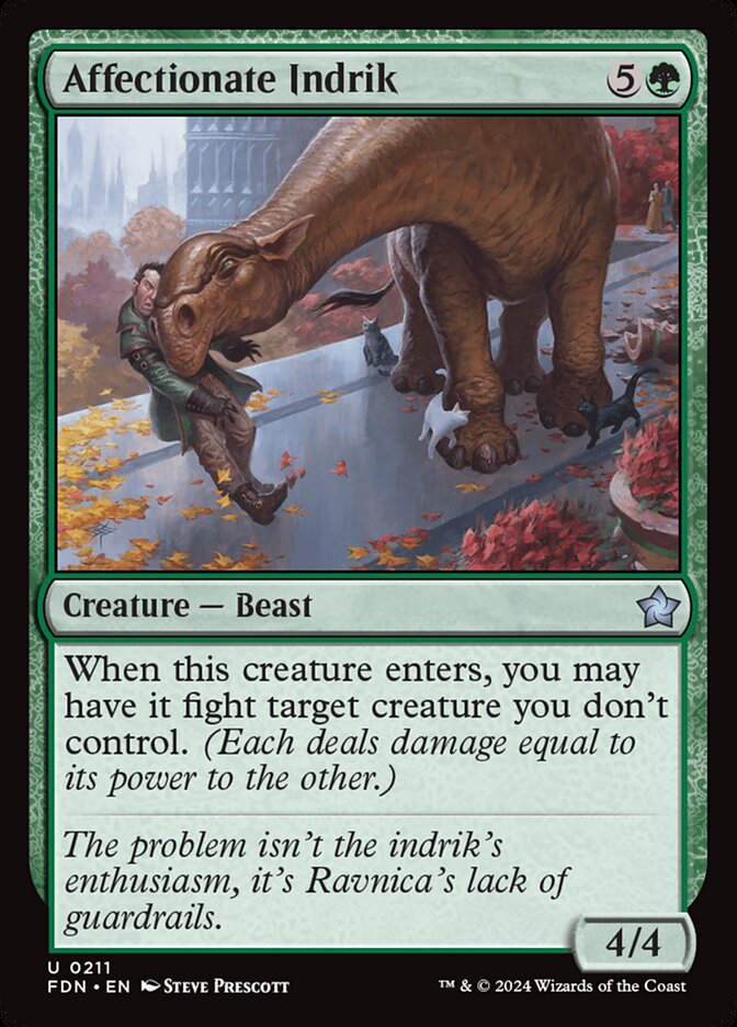 Affectionate Indrik card front