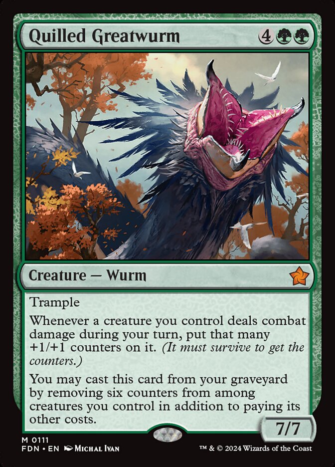 Quilled Greatwurm card front