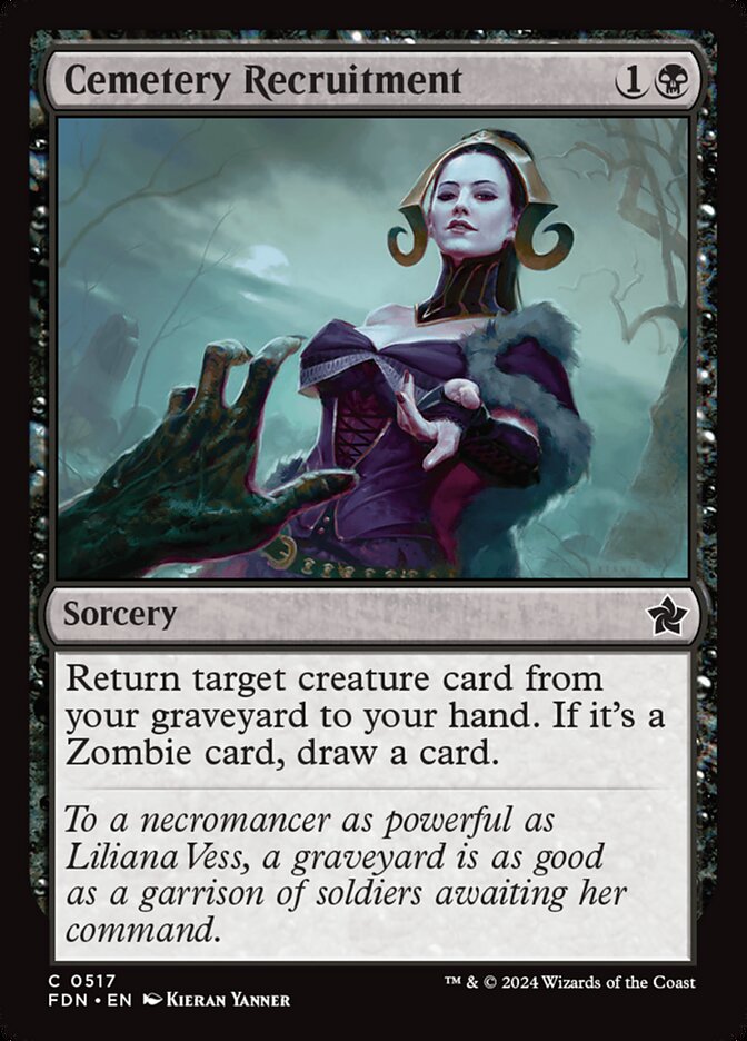 Cemetery Recruitment card front