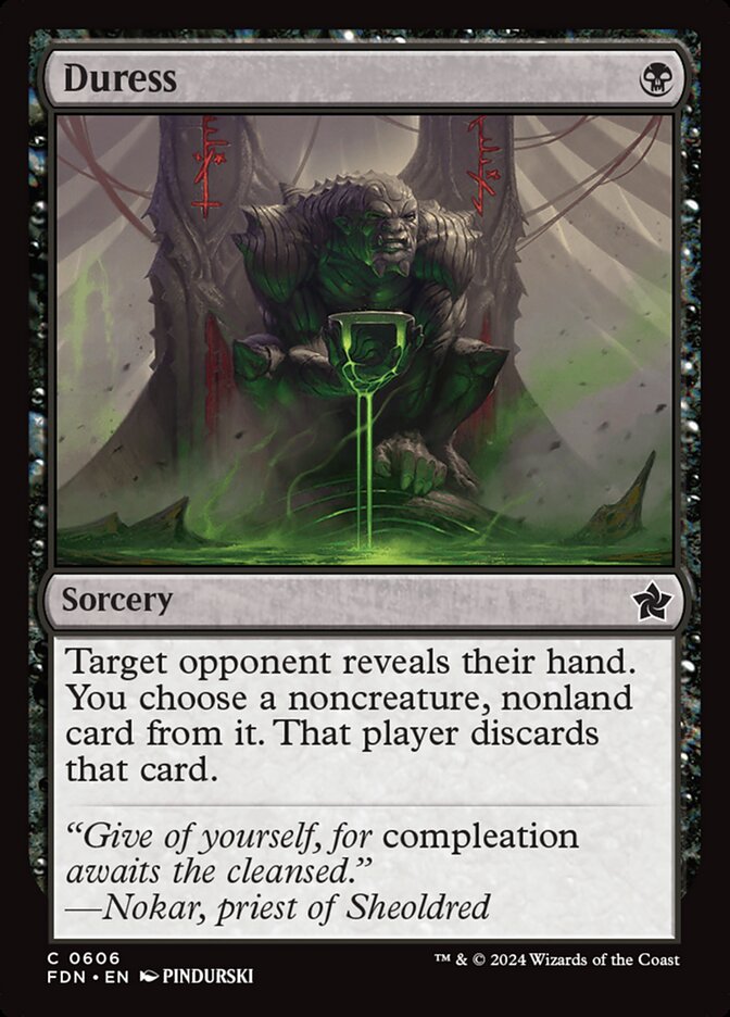 Duress card front