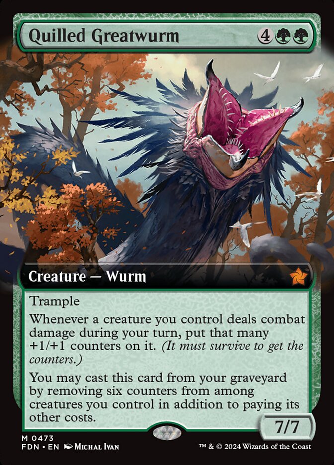 Quilled Greatwurm card front