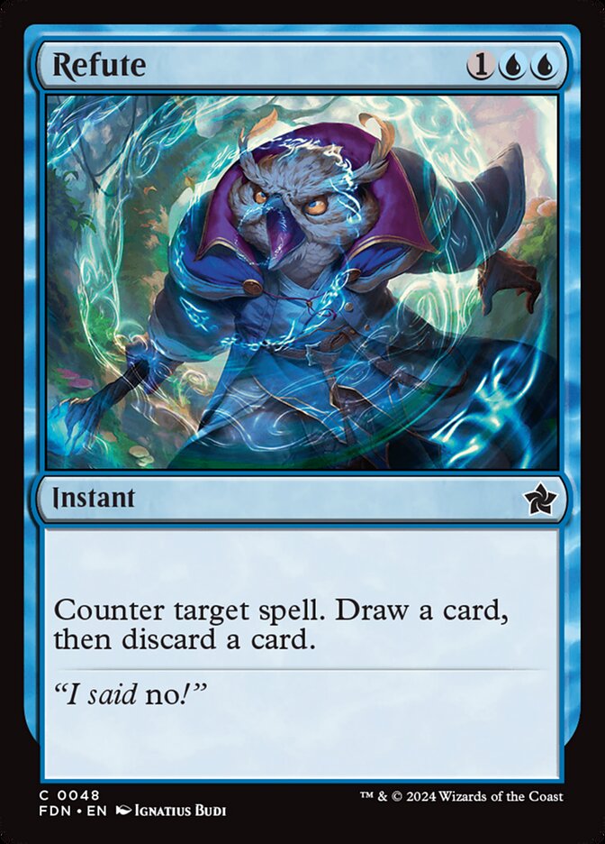 Refute card front