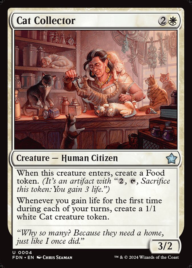 Cat Collector card front
