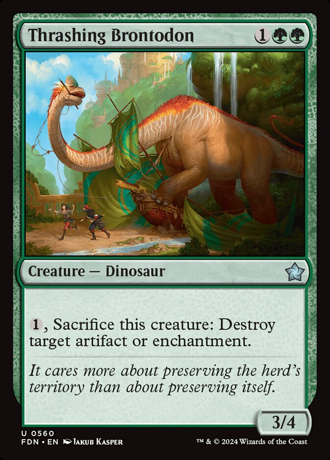 Thrashing Brontodon card front