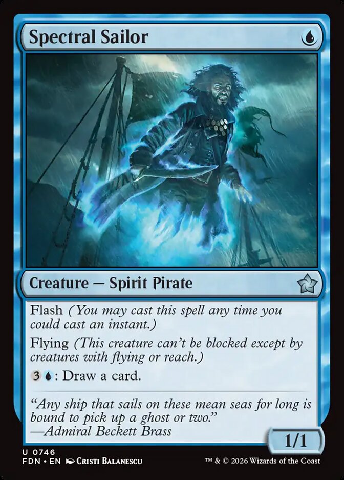 Spectral Sailor card front
