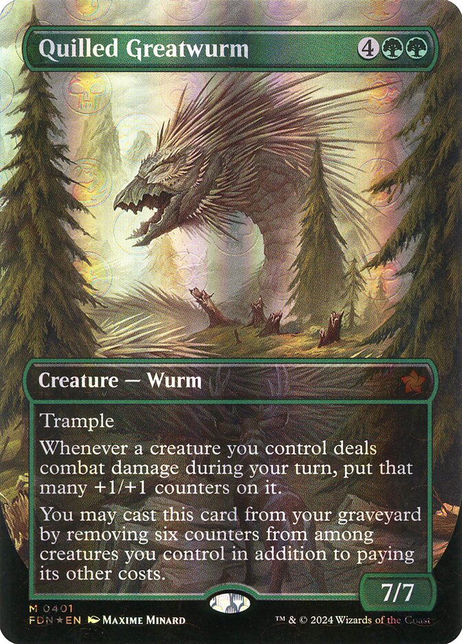 Quilled Greatwurm card front