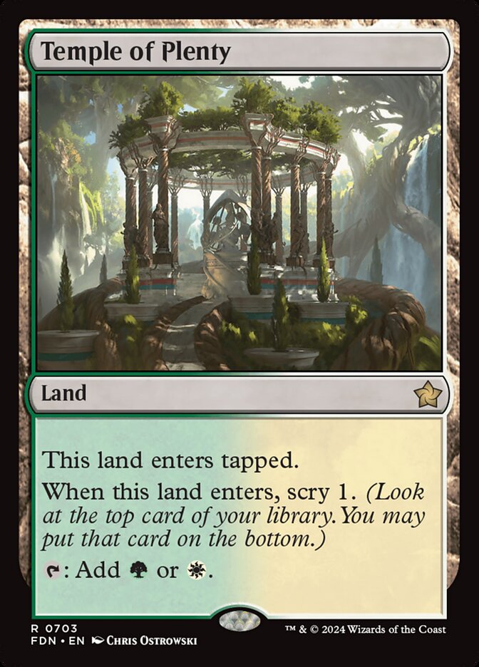 Temple of Plenty card front
