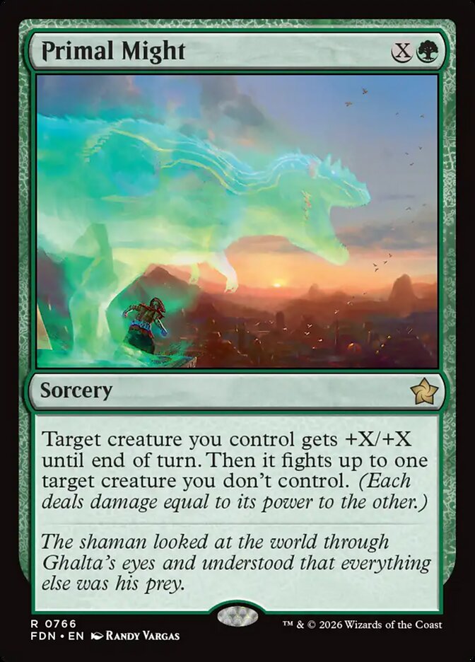 Primal Might card front