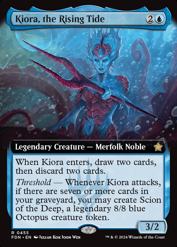 Kiora, the Rising Tide card front