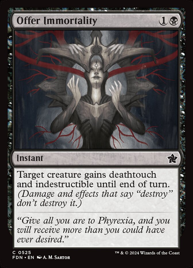 Offer Immortality card front
