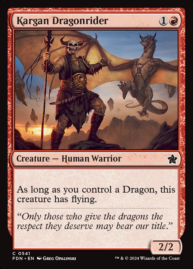 Kargan Dragonrider card front