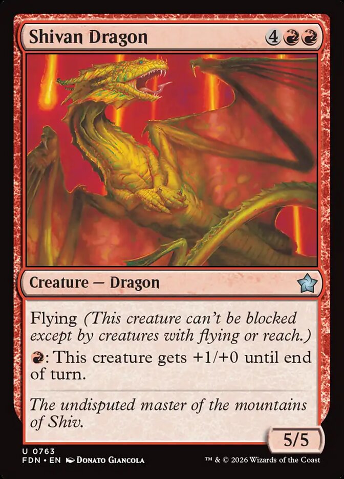 Shivan Dragon card front