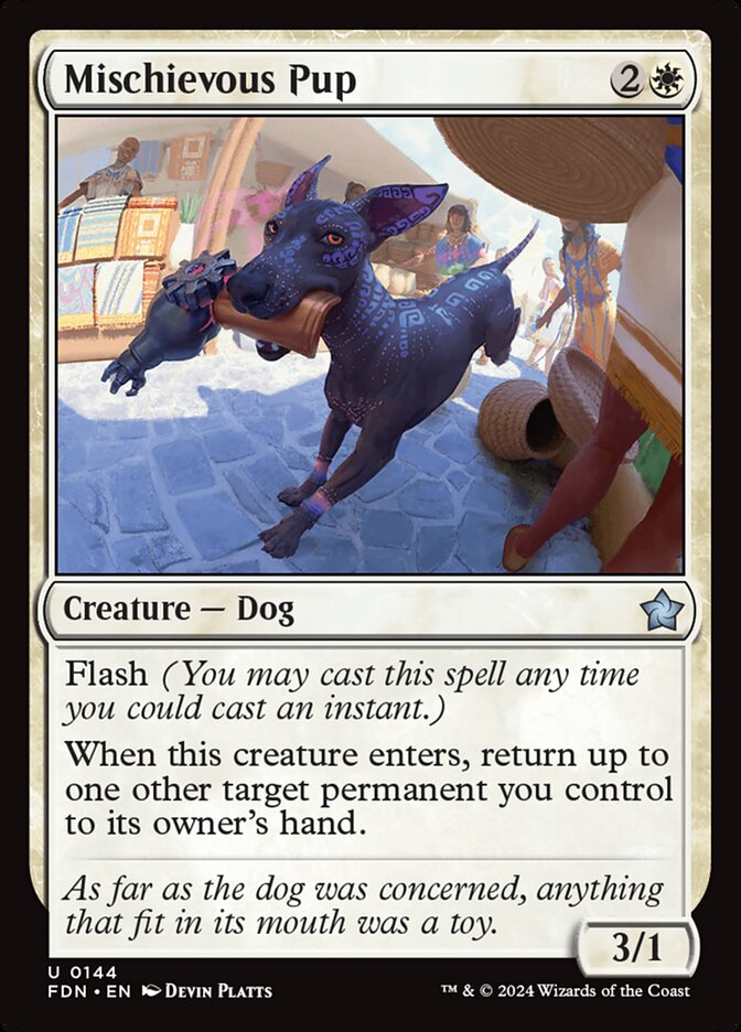 Mischievous Pup card front