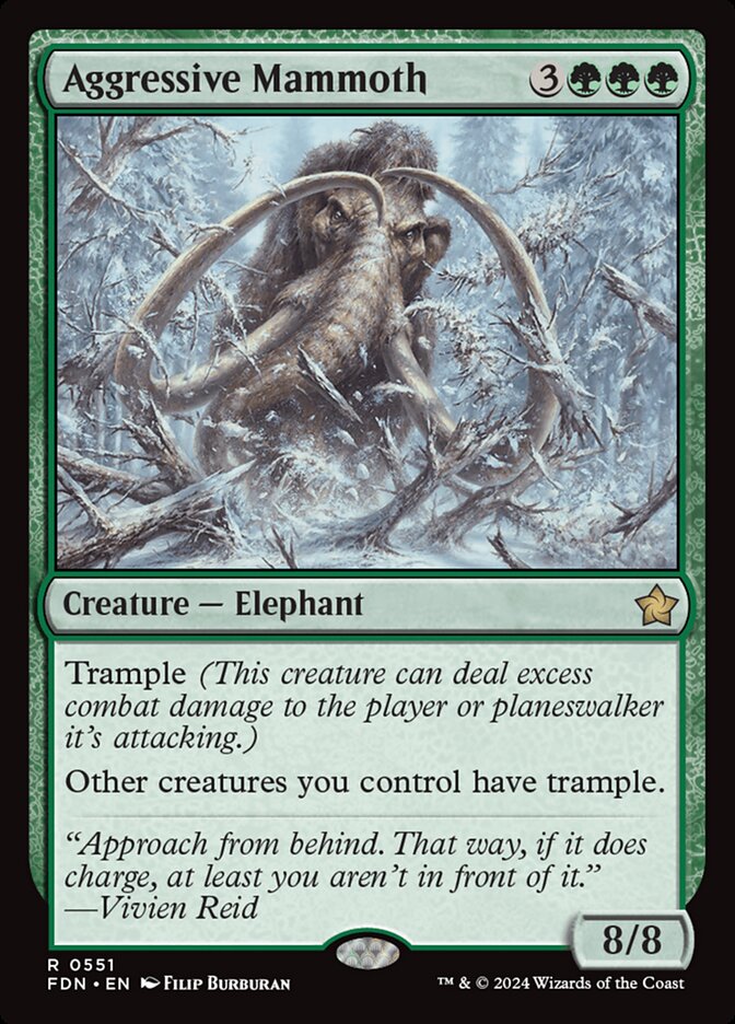 Aggressive Mammoth card front