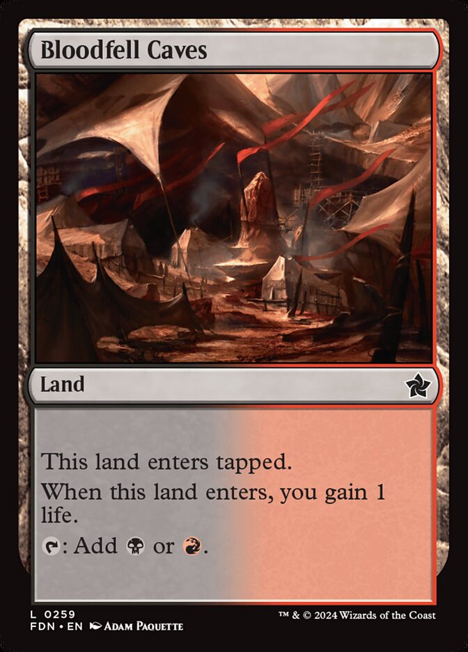 Bloodfell Caves card front