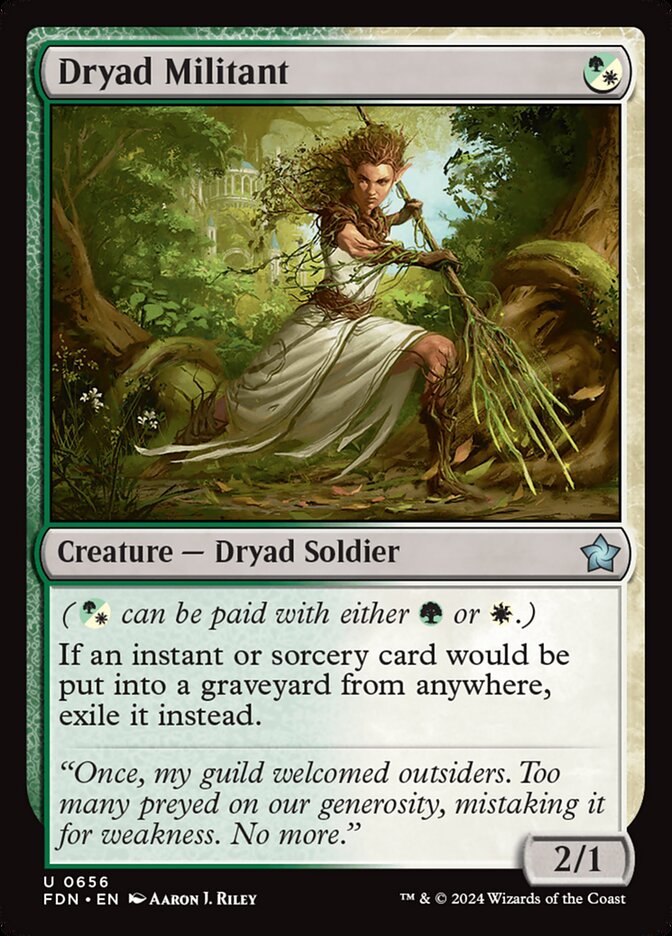 Dryad Militant card front