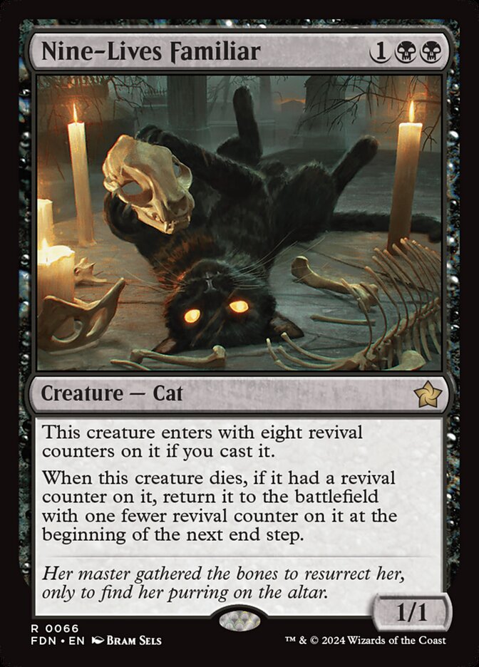 Nine-Lives Familiar card front