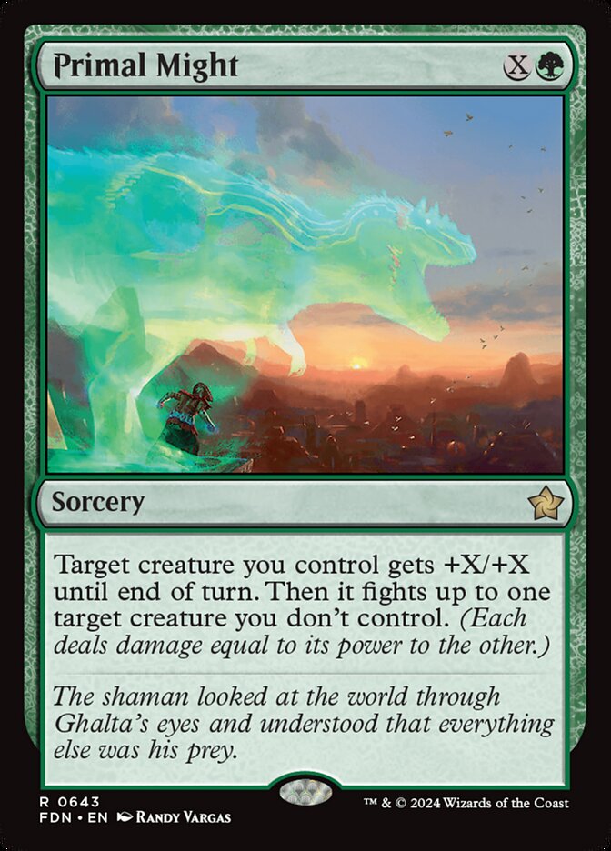 Primal Might card front
