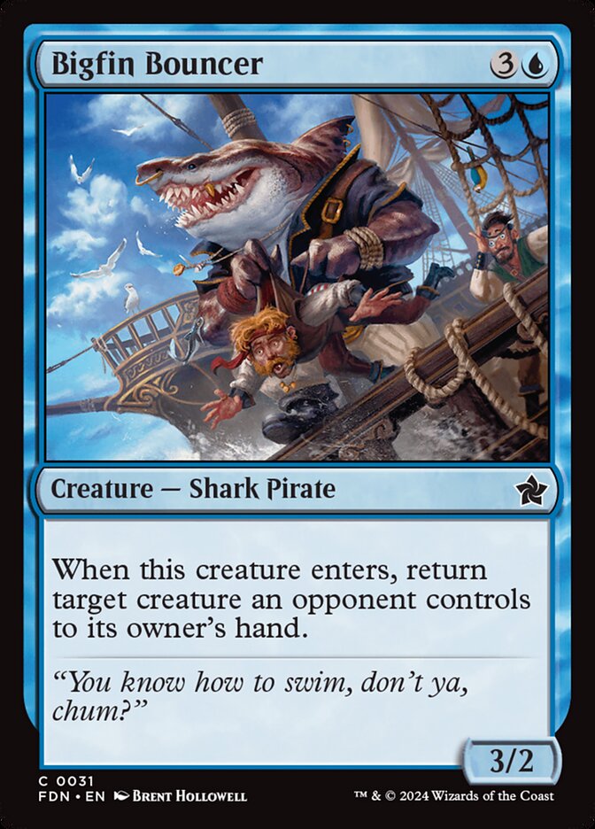 Bigfin Bouncer card front