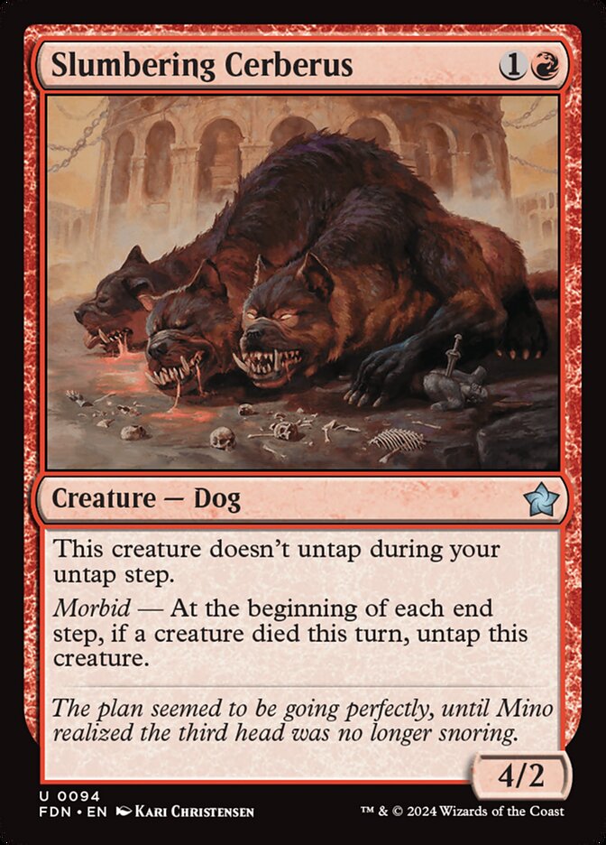 Slumbering Cerberus card front