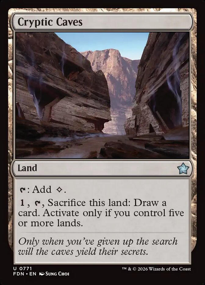 Cryptic Caves card front