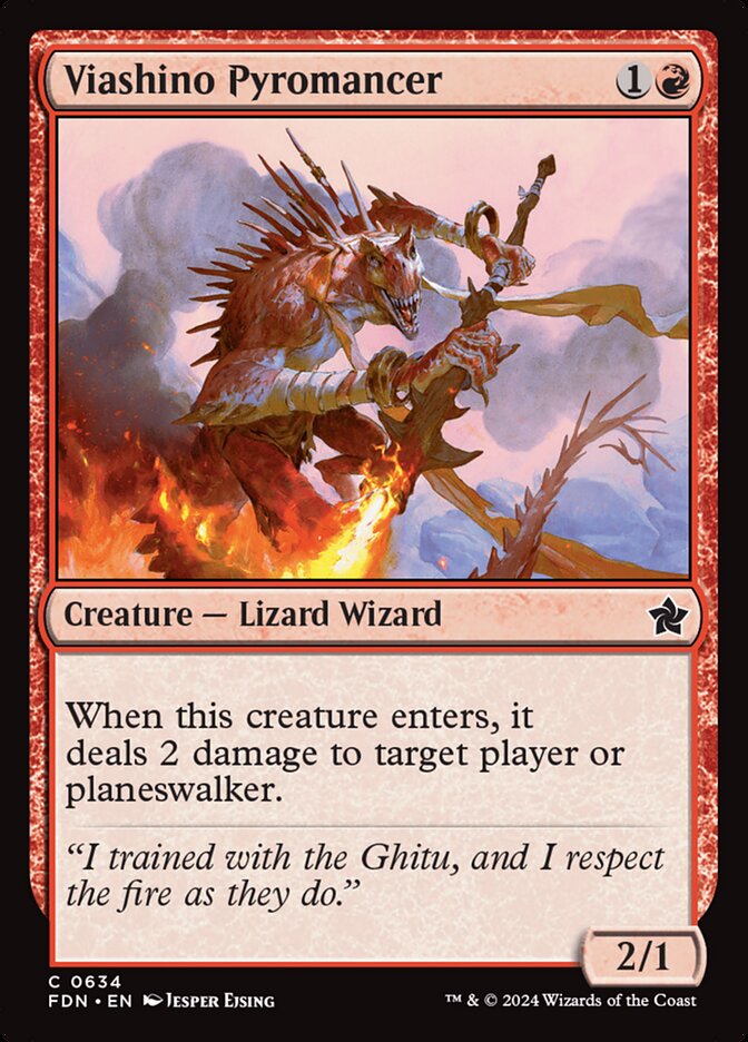 Viashino Pyromancer card front