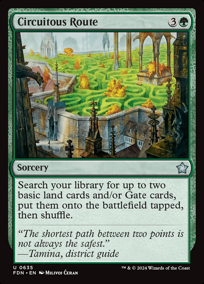 Circuitous Route card front