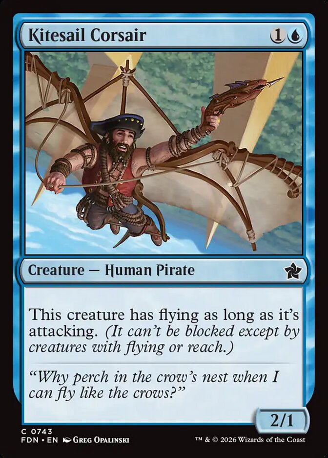 Kitesail Corsair card front