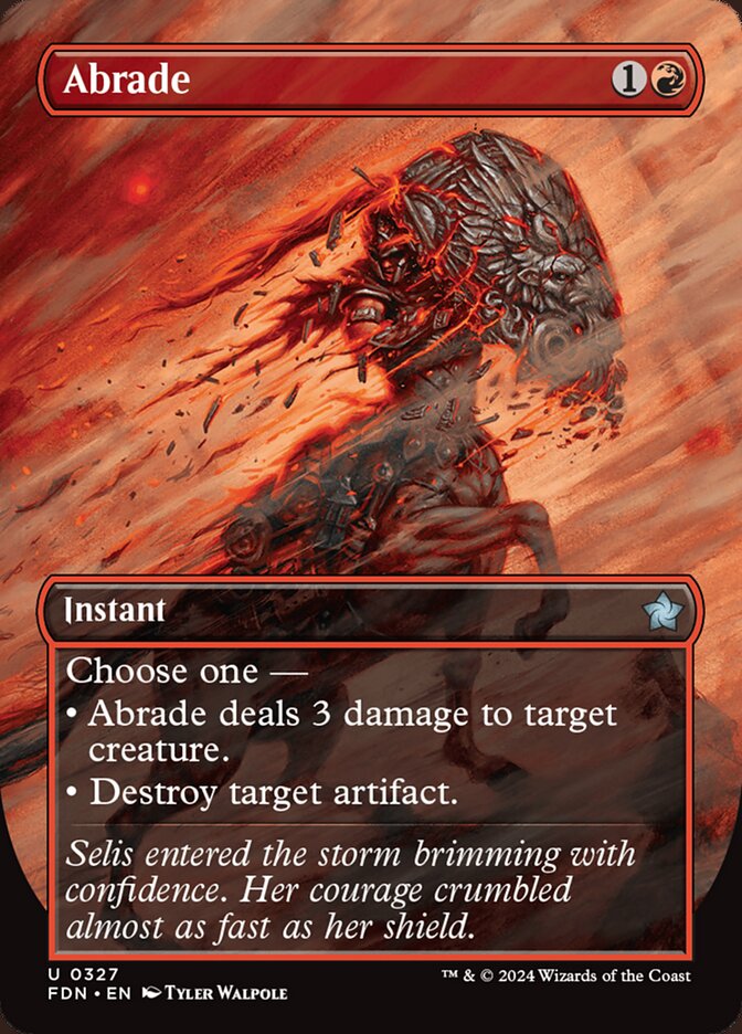 Abrade card front