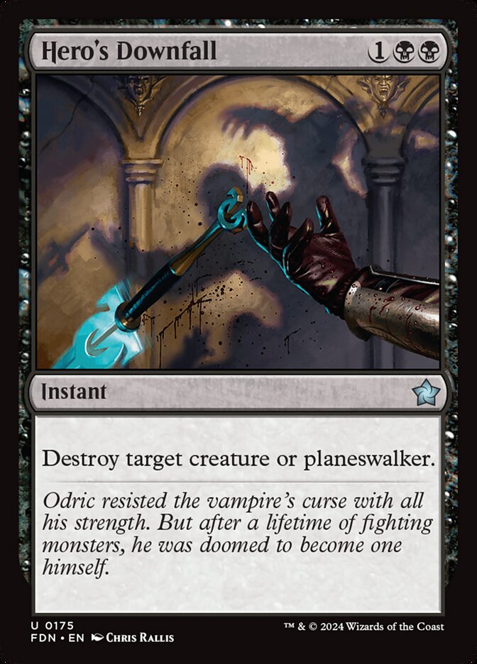 Hero's Downfall card front