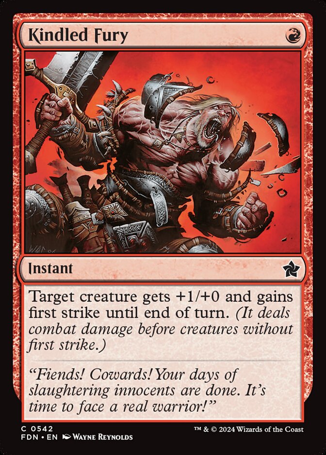 Kindled Fury card front