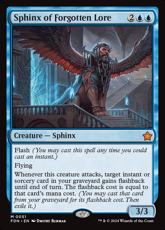Sphinx of Forgotten Lore card front