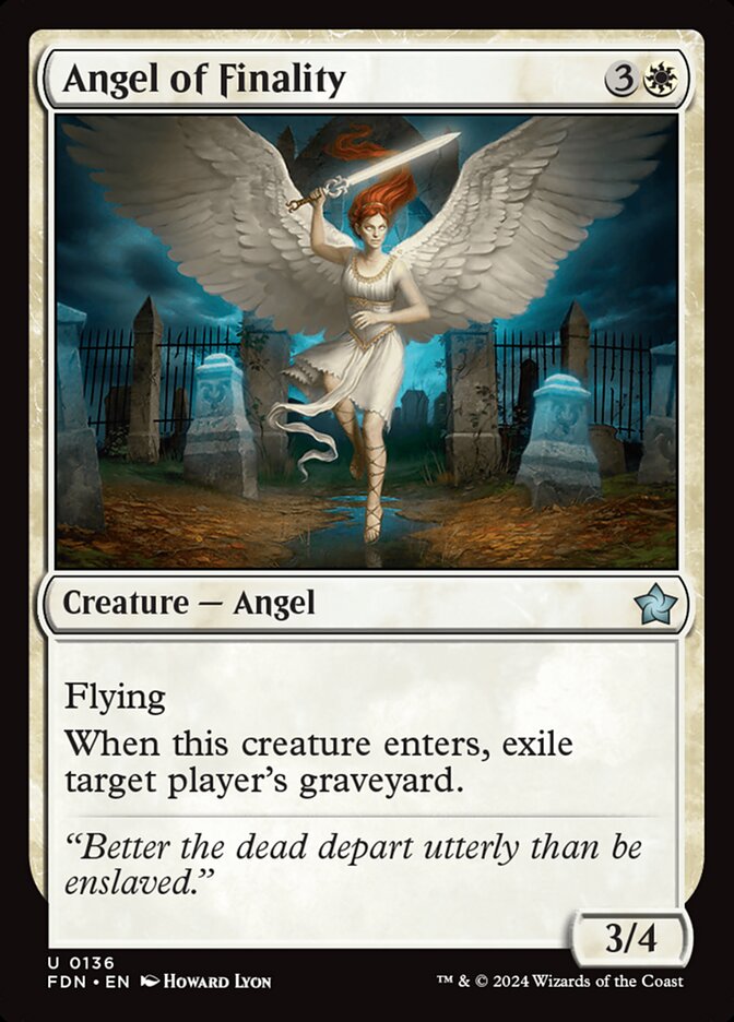 Angel of Finality card front