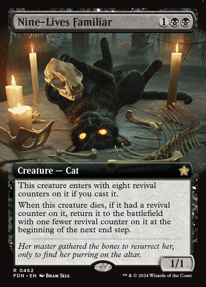 Nine-Lives Familiar card front