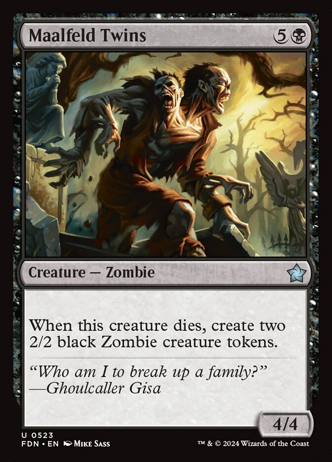 Maalfeld Twins card front