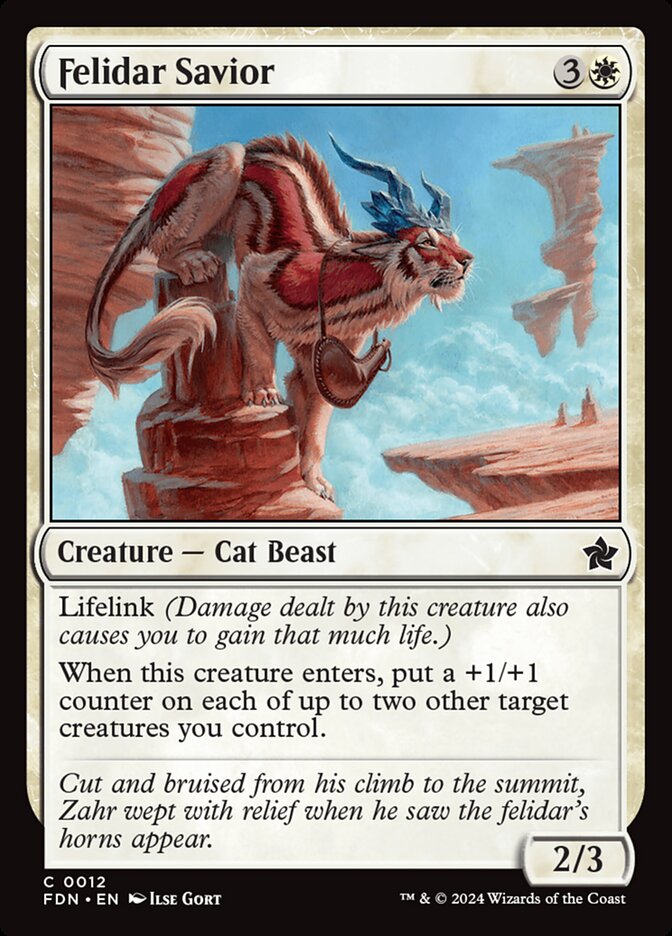 Felidar Savior card front