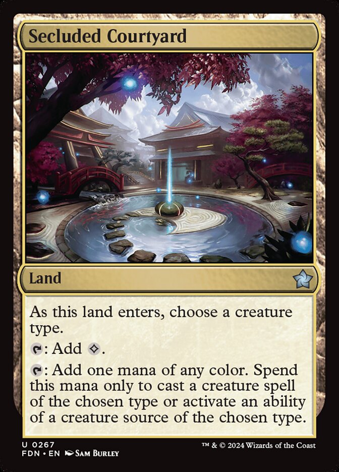 Secluded Courtyard card front