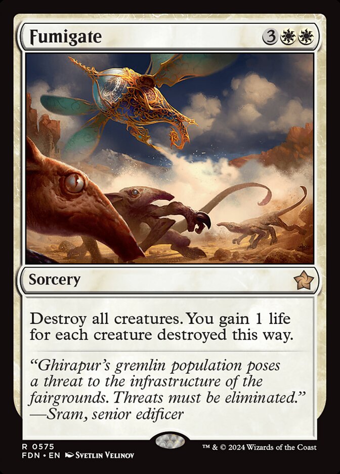 Fumigate card front