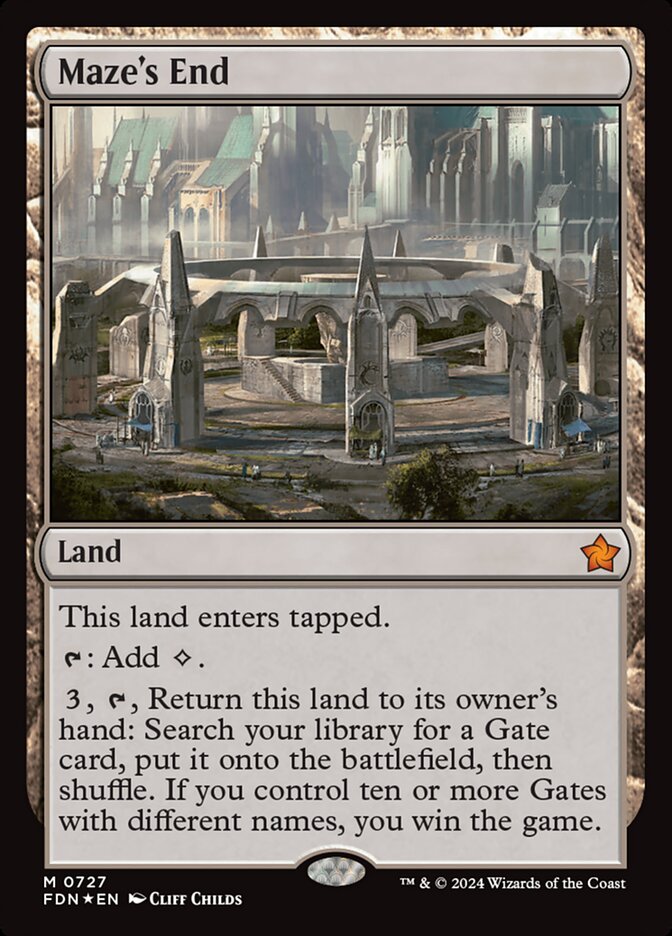 Maze's End card front