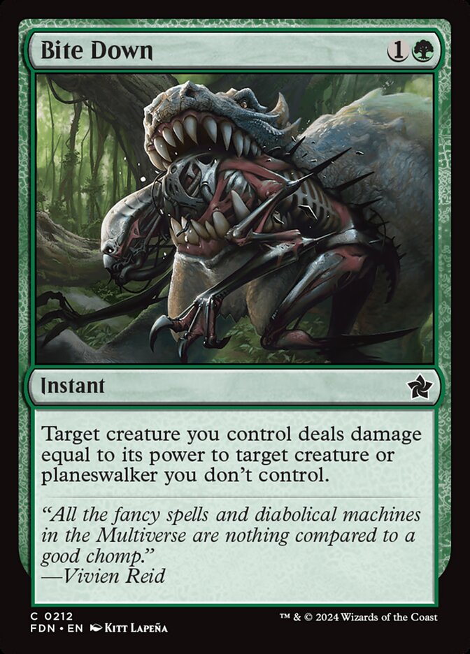 Bite Down card front