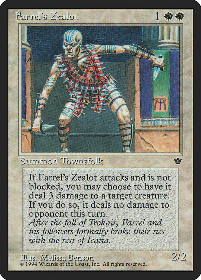Farrel's Zealot card front