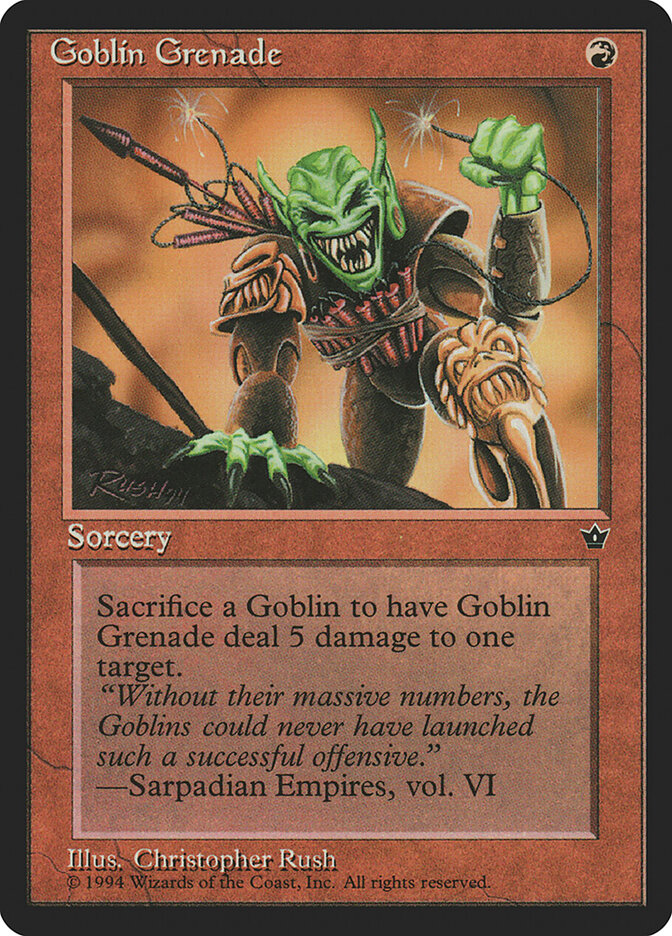 Goblin Grenade card front