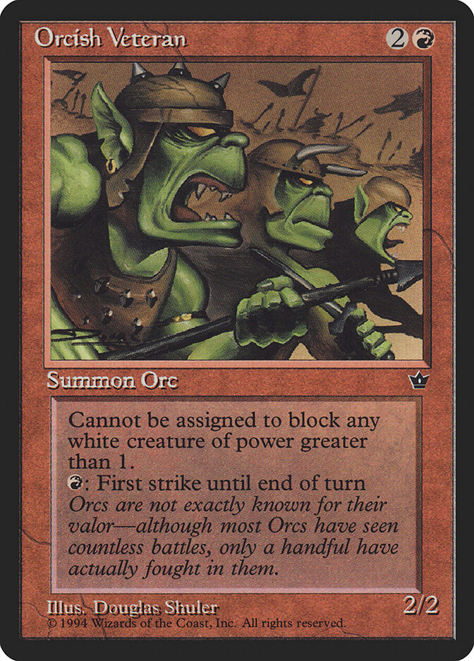Orcish Veteran card front