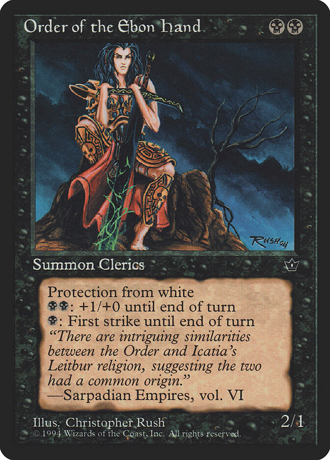 Order of the Ebon Hand card front