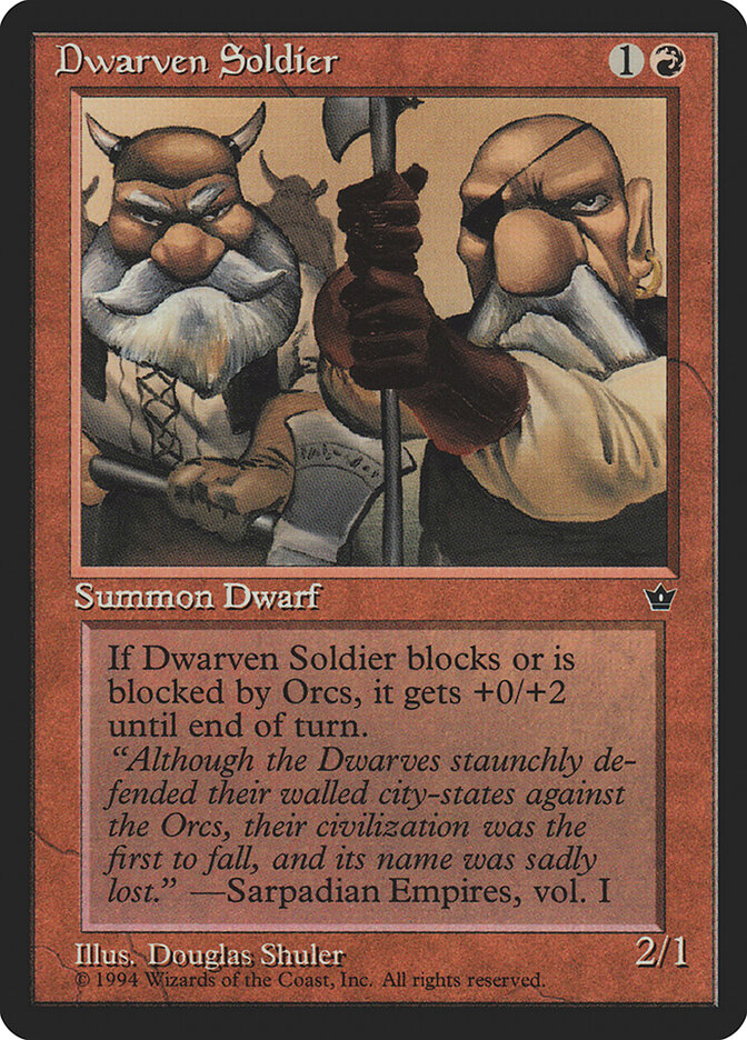 Dwarven Soldier card front