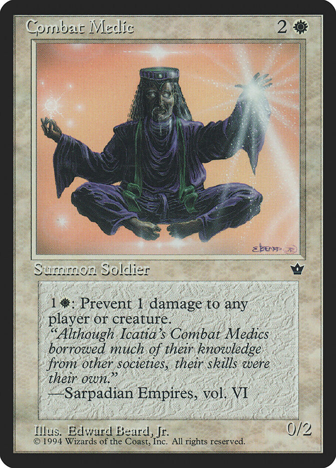 Combat Medic card front