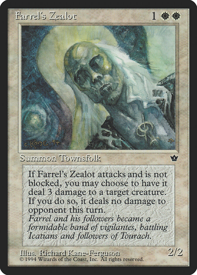 Farrel's Zealot card front
