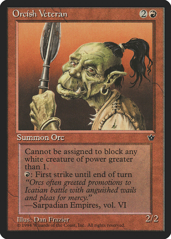 Orcish Veteran card front